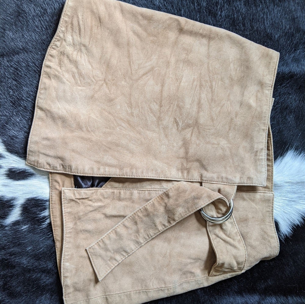 Goat leather mini skirt size xsmall